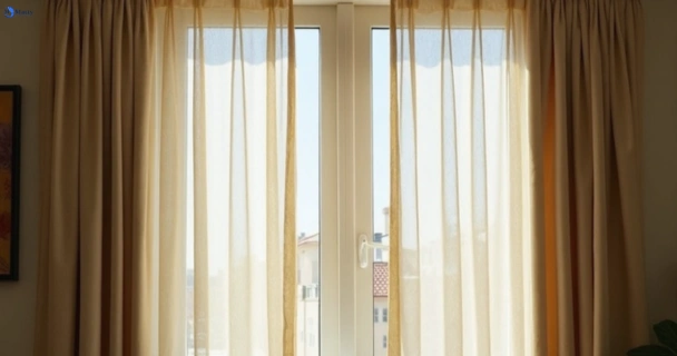 Dusty and dull curtains in toolern-vale-vic before steam cleaning